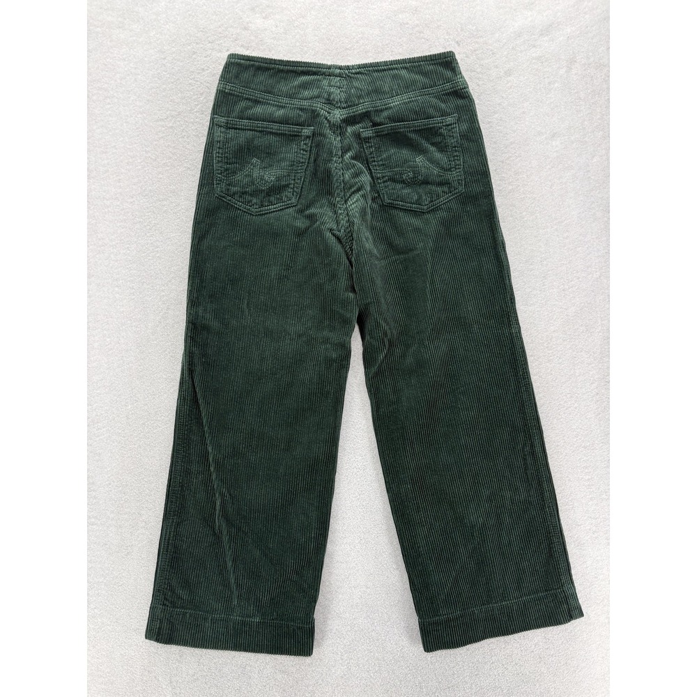 Adriano Goldschmied Etta Wide Leg Cropped Corduroy Pants Womens 26 Green Baggy - Picture 13 of 14